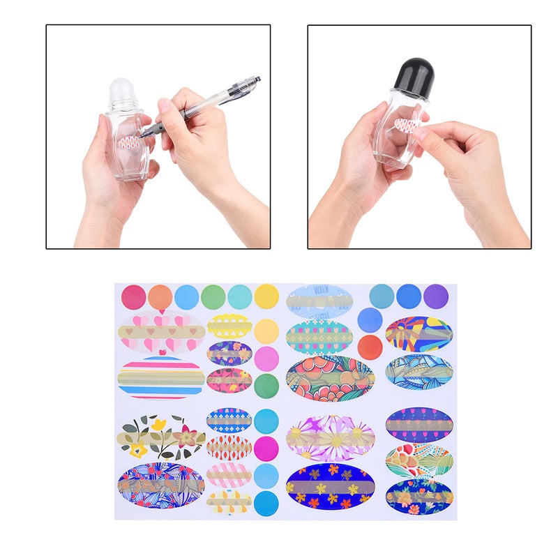 Kare Kind 4Packs Empty Deodorant Roll On Bottles Containers Leak Proof Massage Roller Ball Bottles with Cap For Essential Oils Perfume Cosmetics, Glass Empty Roller Bottles with Plastic Roller Ball 50ML - Image 3
